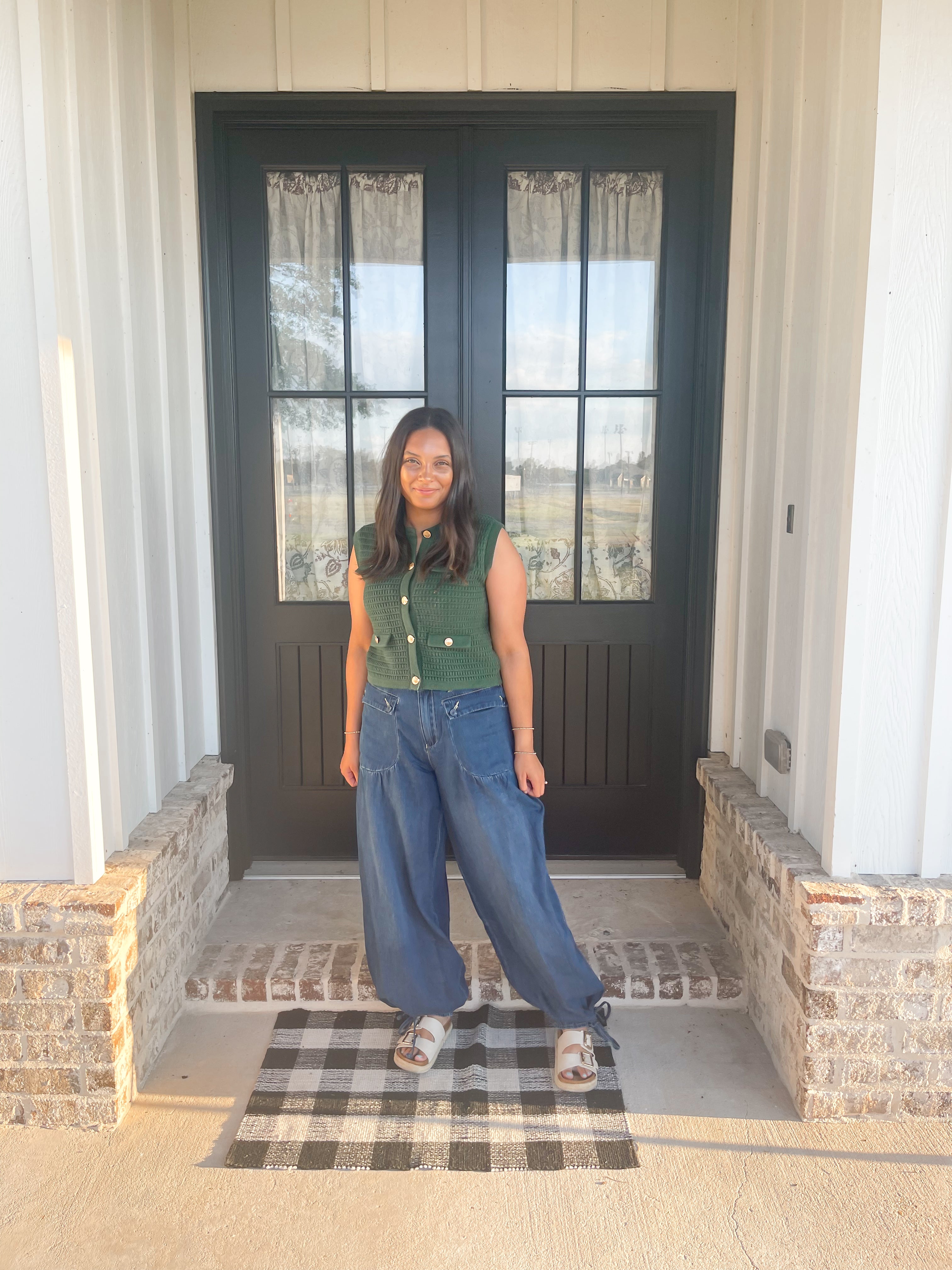 Selena Button Knit Top