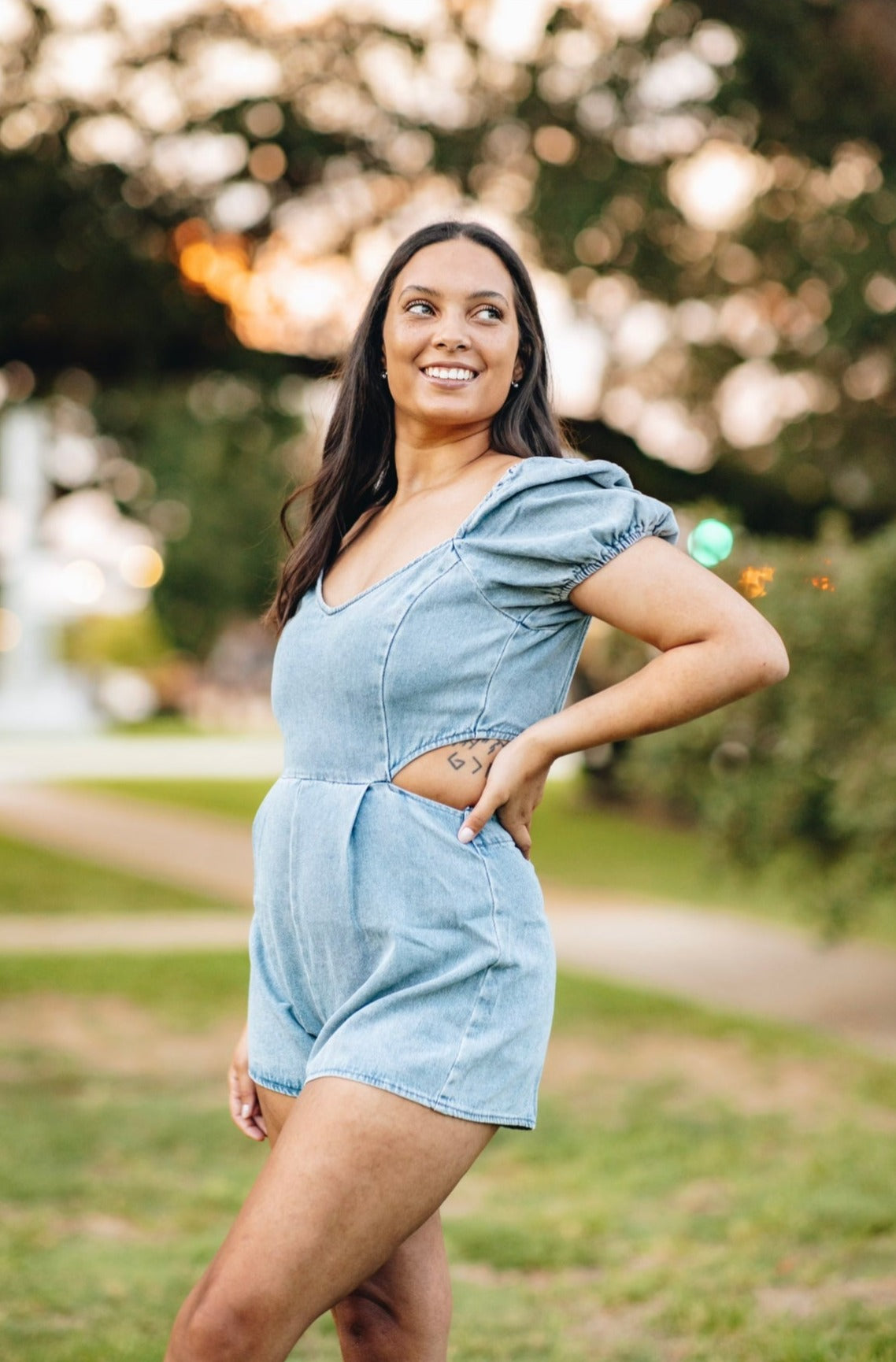 Darling N Denim Romper 👢