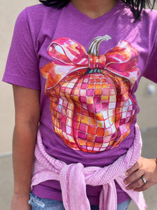 DISCO PUMPKIN TEE (H. PURPLE BC)