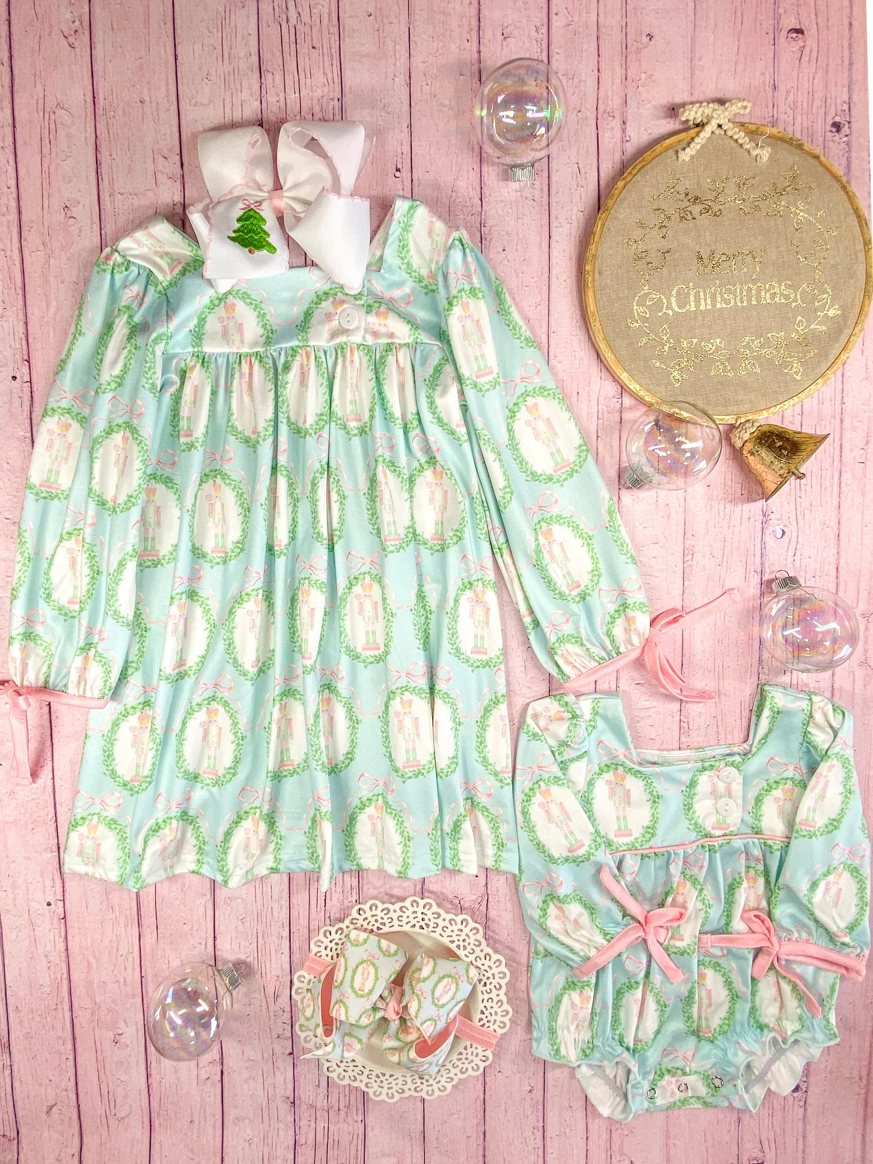 Nutcracker & Tied Long Sleeves Dress: Christmas 2025