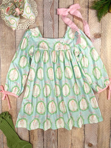 Nutcracker & Tied Long Sleeves Dress: Christmas 2025