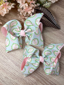 Pastel Nutcracker Double Layer Hair Bow: Christmas 2025