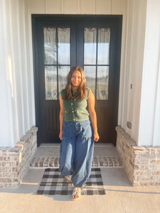 Selena Button Knit Top