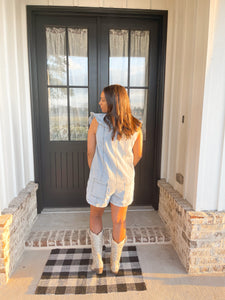 Lacy Denim Romper