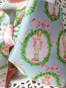 Pastel Nutcracker Double Layer Hair Bow: Christmas 2025