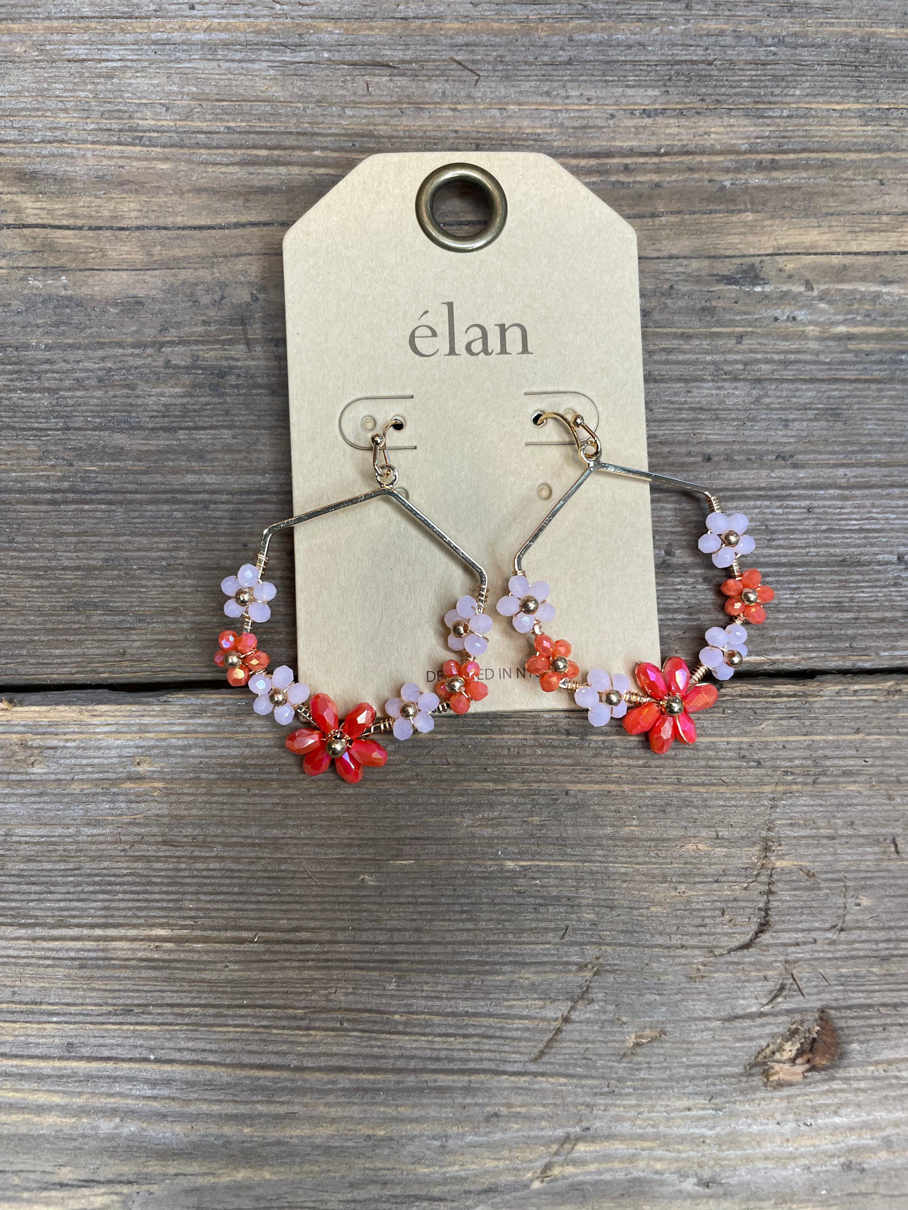 Pretty in Bloom Coral Bead Earrings