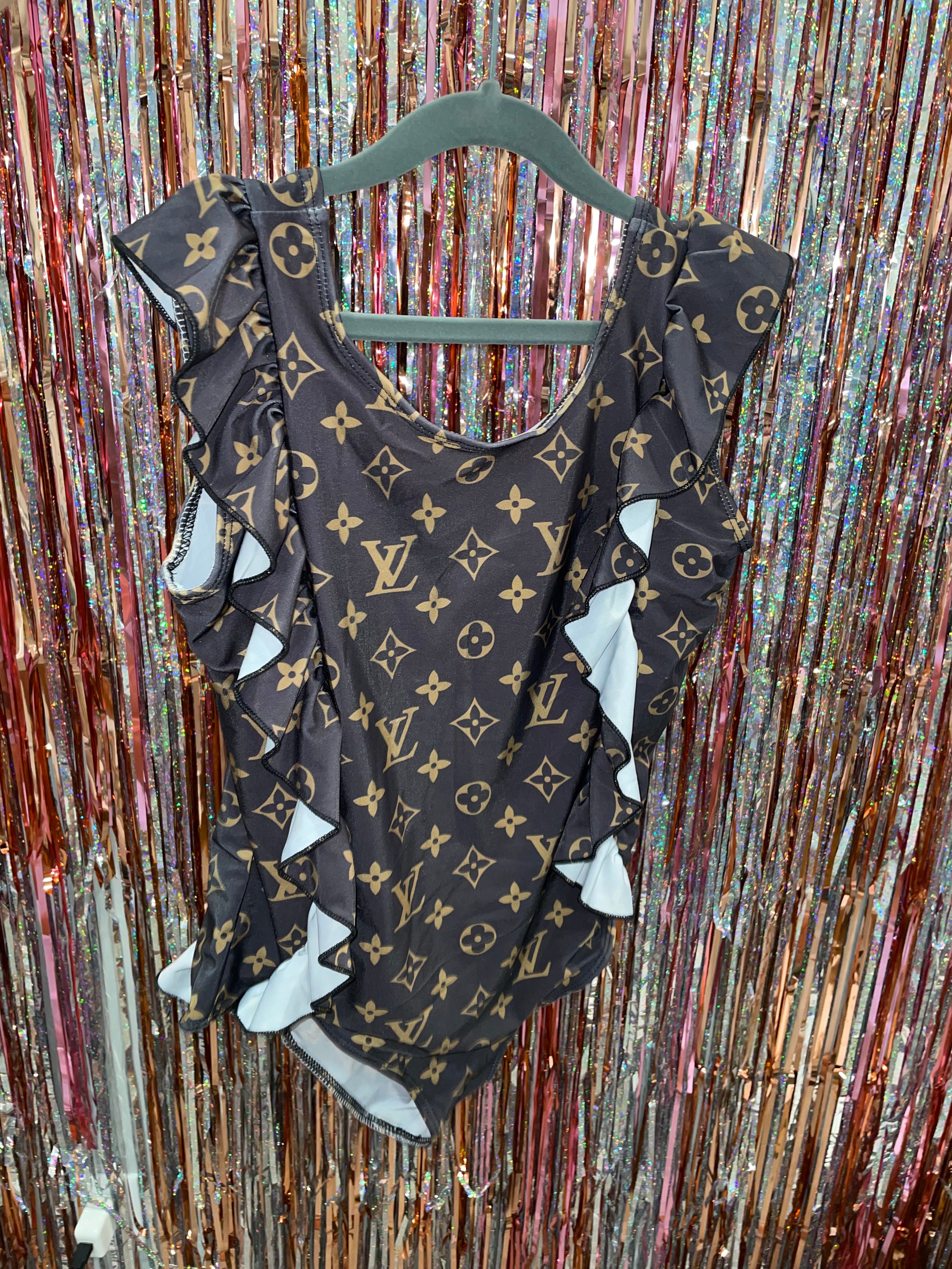 LV OnePiece Ruffle Bathing Suit