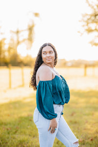 Teal Date Night Top